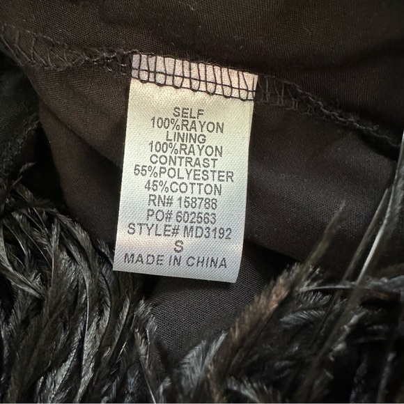 Amable By Mable Black Feather Dress, Small - Picture 13 of 15